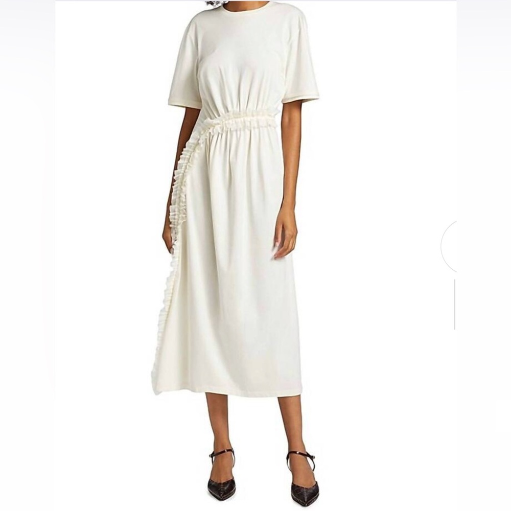 ULLA JOHNSON lilia midi dress in cowrie Sz XL
